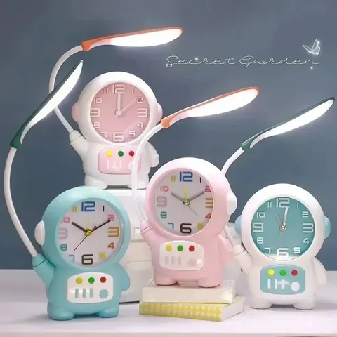 Astronaut Alarm Clock LED Desk Lamp